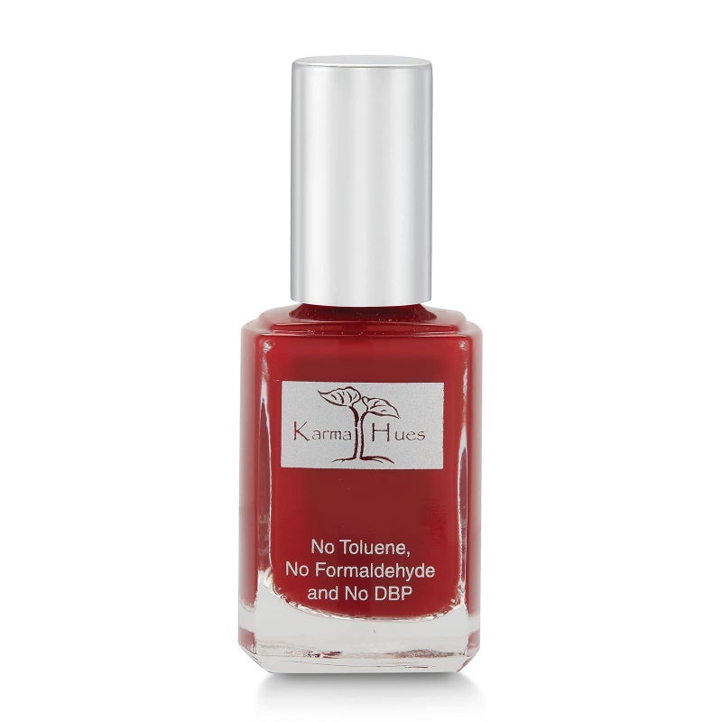 karma organic Natural Non toxic Nail polish - Vegan and Cruelty Free Nail Paint for Nail Art - Fast Drying Nail Polish for Women - Long Lasting Nail Polish (Bordeaux) - Image 1